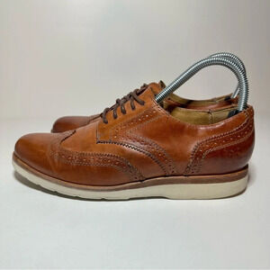 Frye Tan Leather Brogue Loafers